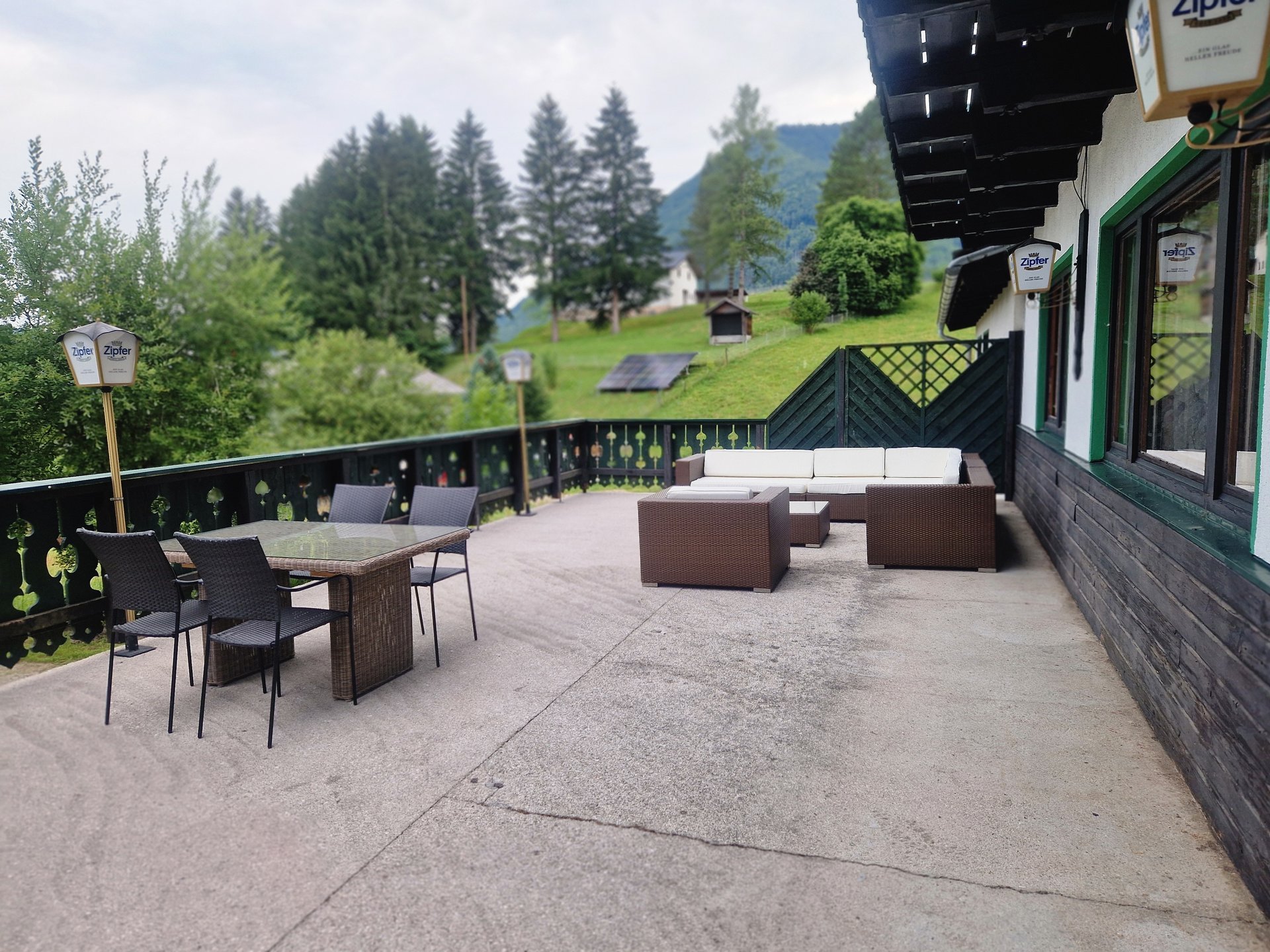 Terrace with mountain view